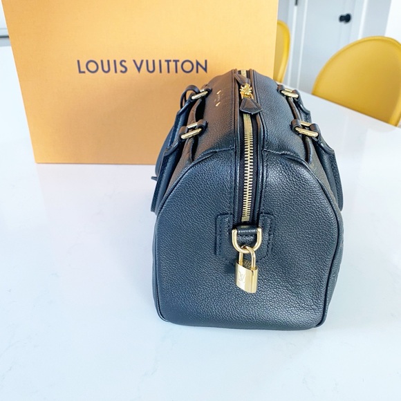 Louis Vuitton Speedy Bandoulière 25 in black empreinte leather - Picture 4 of 16